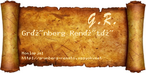 Grünberg Renátó névjegykártya